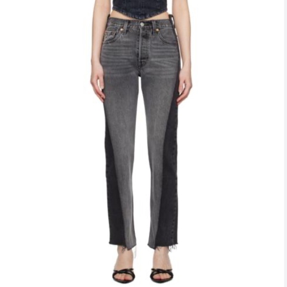Levi's Gray and Black Straight Leg Jeans Two Tone - Picture 1 of 15